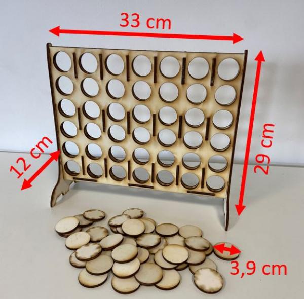 4 in a row DIY Kit - Dimensions